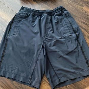 LULULEMON MENS LINER PACEBREAKER SIZE SMALL 9 INSEAM BLUE COLOR